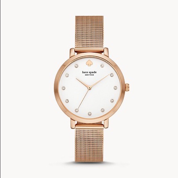 kate spade Accessories - NWT Kate Spade mesh bracelet rosegold tone watch